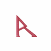 Right Slant Triangle Letter R
