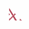 Right Slant Triangle Letter X