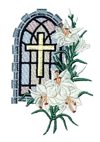 Easter Lily Church Window