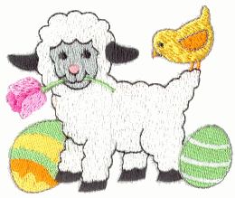 Lamb with Easter Eggs