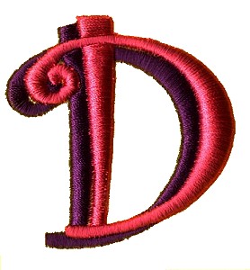 Funky Puff Letter D