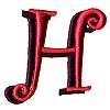 Funky Puff Letter H