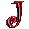 Funky Puff Letter J