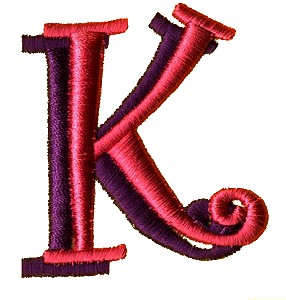 Funky Puff Letter K