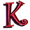 Funky Puff Letter K