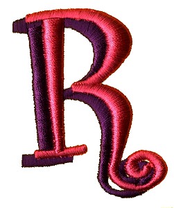 Funky Puff Letter R