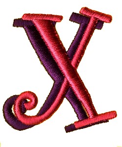 Funky Puff Letter X