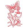Butterflies and Blossom #3 (Redwork)