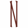 Oval 1 Letter N, Middle