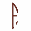 Oval 1 Letter F, Right