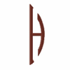 Oval 1 Letter H, Right