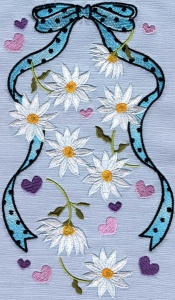 Daisies, Hearts, 'N' Bow (Extra Large)