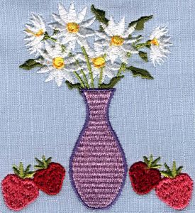 Daisies 'N' Strawberry Vase