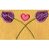 Crossed Tulips & Heart