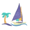 Sailboat with Palm Tree