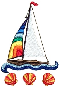 Sailboat with Seashells