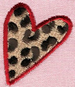 Leopard Print Heart Accent