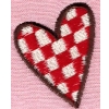 Checkered Heart Accent