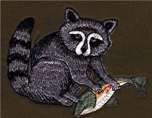 Racoon with Fish