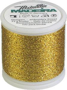 Madeira Sparkling Metallic No. 40 - 200m Spool / 25 Gold