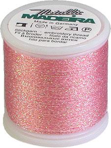 Madeira Sparkling Metallic No. 40 - 200m Spool / 302 Pastel Pink