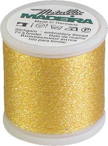 Madeira Sparkling Metallic No. 40 - 200m Spool / 303 Pastel Yellow