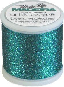 Madeira Sparkling Metallic No. 40 - 200m Spool / 37 Turquoise