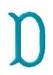 Woolworth Monogram Letter D, Large