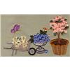 Topiary with Flowers and Butterfly, Small