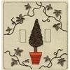 Ivy and Topiary Double Lightswitch Plate