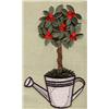 Topiary with Red Berries in Watering Can