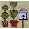 Two Topiaries with Birdhouse