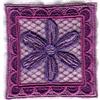 Square Patchwork Lace with Large Center Flower