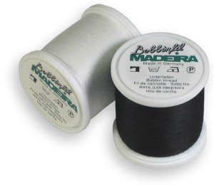 Madeira Bobbinfil No. 70 - 500m Spool / 1000 Black Bobbinfil