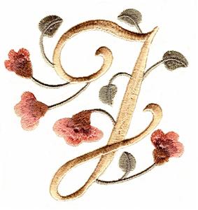 Medium Monogram J with Flowers
