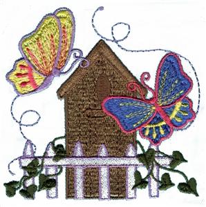 Birdhouse and Butterflies