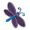 Purple Blue and Red Dragonfly