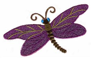 Purple Green and Light Purple Dragonfly