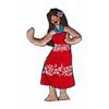 Hula Girl with small Lei and Sari, Larger