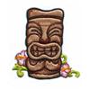 A Tiki Statue with Hibiscus Flowers, Smaller