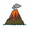 An Island with an Erupting Volcano, Larger