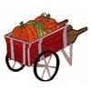 Wheelbarrow with Pumpkins and Squash