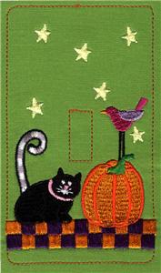 Cat and Pumpkin Lightswitch Plate