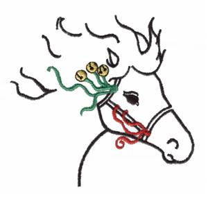 Christmas Horse Head