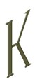 Oval Monogram K for Center