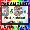 3" and 6" Plaid Alphabet Combo Design Pack