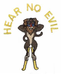 Hear No Evil Monkey on Skis