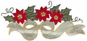 Poinsettias and Bow Element