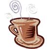 Applique Stylized Coffee Cup