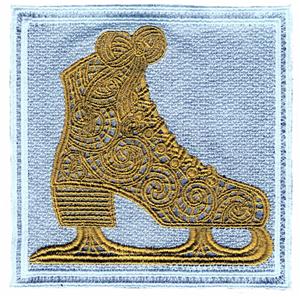 Ice Skate Lace Quilt Square